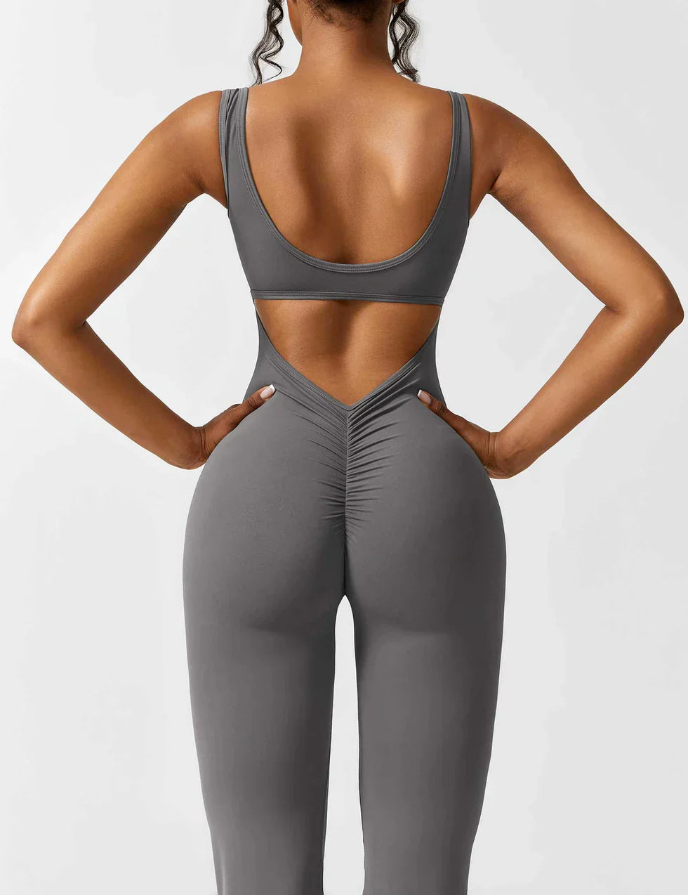 Elena - Flared V-Back Jumpsuit